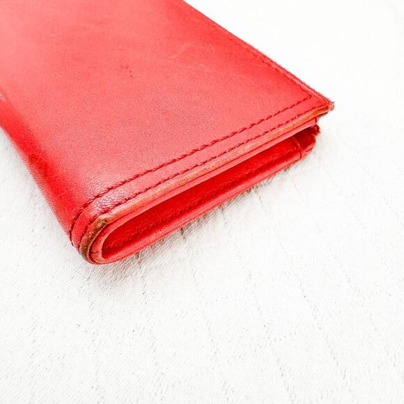 Coach Leather Coral Zippered Organizer Wallet Clutch - Picture 6 of 6